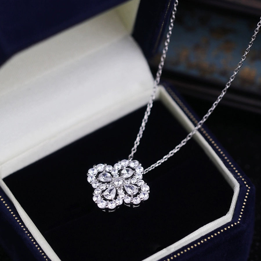 [Clover Jewelrys]LOOP NECKLACE FULL MOTIF DIAMOND COMBINATION