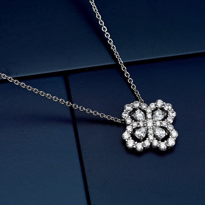 [Clover Jewelrys]LOOP NECKLACE FULL MOTIF DIAMOND COMBINATION