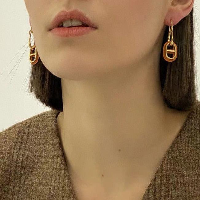 [Clover Jewelrys]HM O'MAILLON GOLD EARRINGS