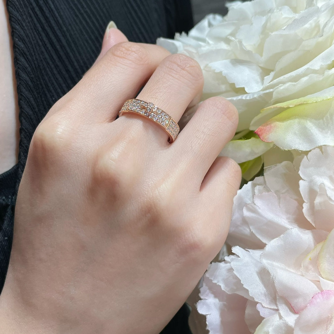 [Clover Jewelrys]KELLY PINK GOLD DIAMOND RING