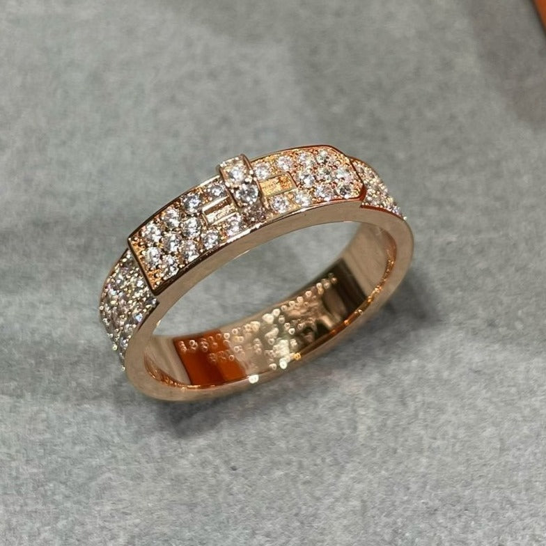 [Clover Jewelrys]KELLY PINK GOLD DIAMOND RING