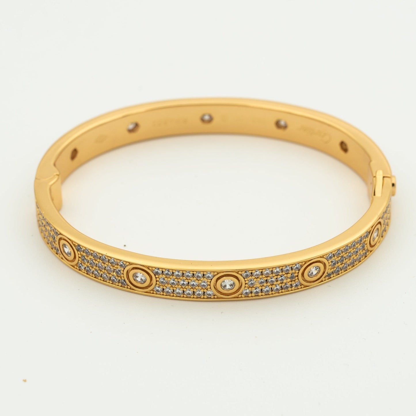 [Clover Jewelrys]LOVE BRACELET 6.1MM DIAMOND-PAVED 10 BIG DIAMONDS