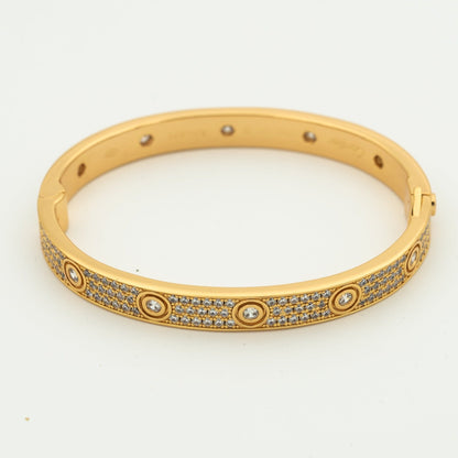 [Clover Jewelrys]LOVE BRACELET 6.1MM DIAMOND-PAVED 10 BIG DIAMONDS