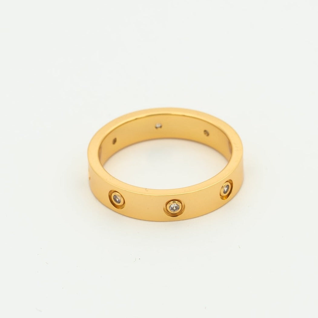 [Clover Jewelrys]LOVE RING 3.6MM 8 DIAMONDS