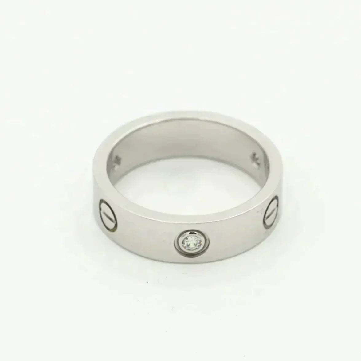 [Clover Jewelrys]LOVE RING 5.5MM 3 DIAMONDS SILVER