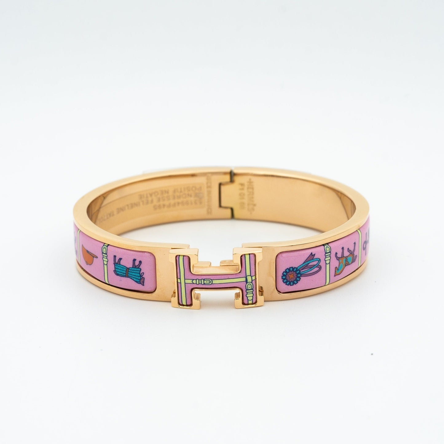 [Clover Jewelrys]H PINK GOLD BRACELET PINK CERAMIC