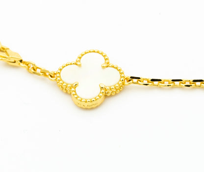 [Clover Jewelrys]CLOVER BRACELET 5 MOTIFS ONYX MOP