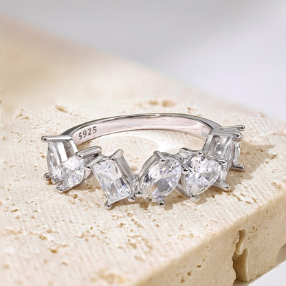 [Clover Jewelrys]Delicate Multi Cut Ring