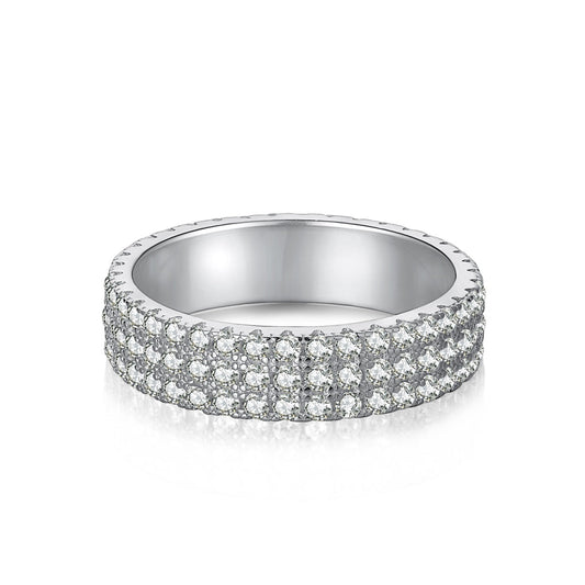 [Clover Jewelrys]Dainty Round Cut Tennis Ring