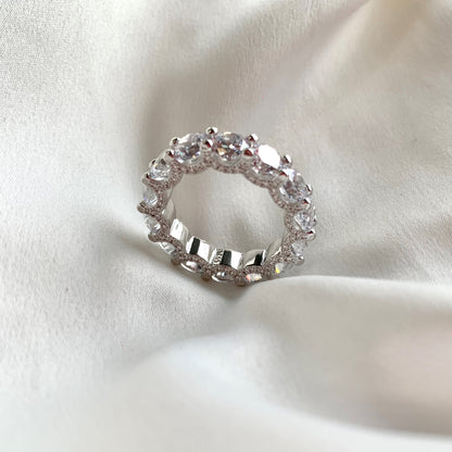 [Clover Jewelrys]Gorgeous Round Cut Tennis Ring