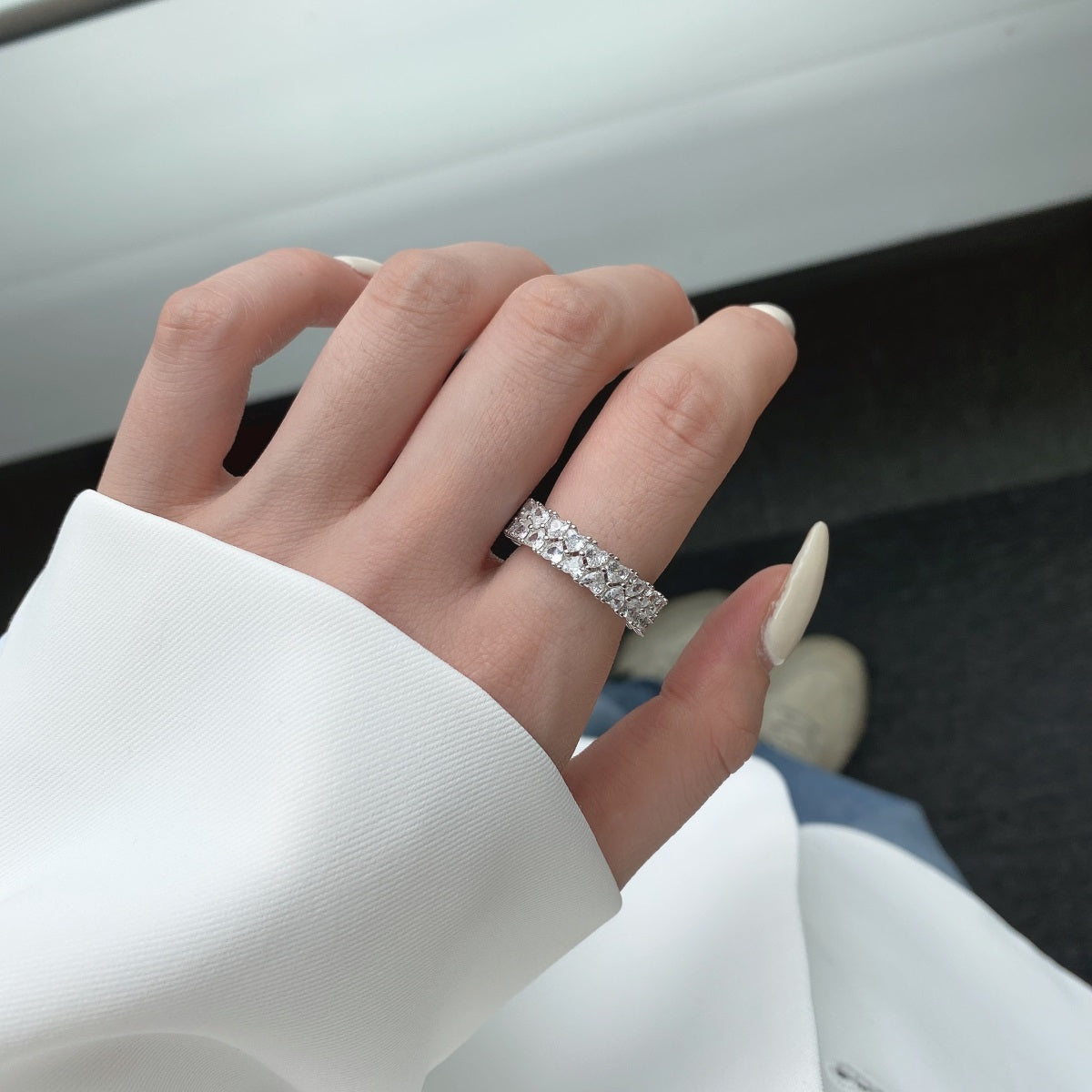 [Clover Jewelrys]Sparkling Full Heart Ring