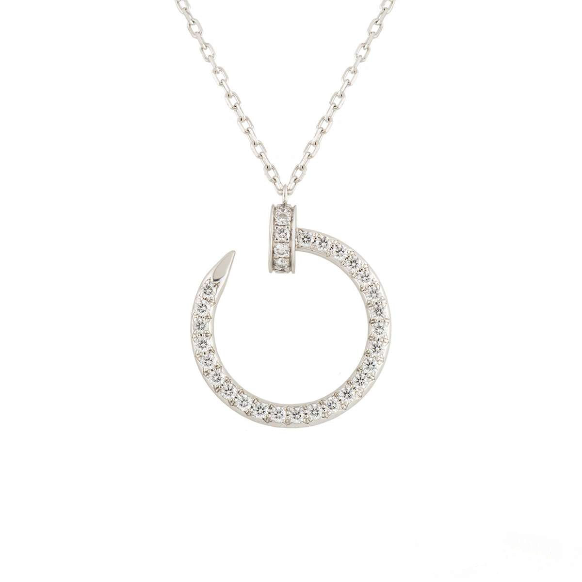 [Clover Jewelrys]JUSTE NECKLACE SILVER DIAMONDS