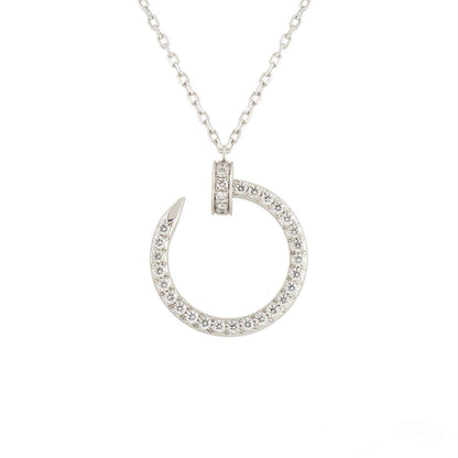 [Clover Jewelrys]JUSTE NECKLACE SILVER DIAMONDS