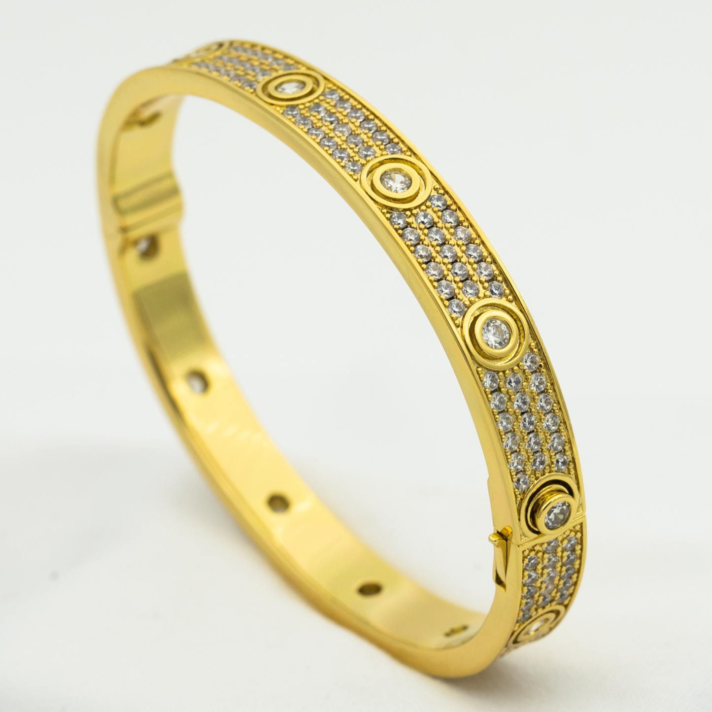 [Clover Jewelrys]LOVE BRACELET 6.1MM DIAMOND-PAVED 10 BIG DIAMONDS