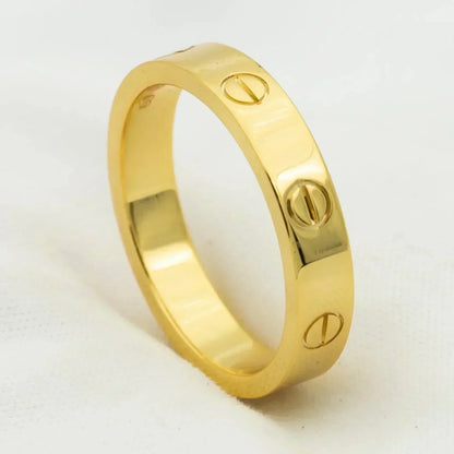 [Clover Jewelrys]LOVE RING 4MM 1 DIAMOND GOLD