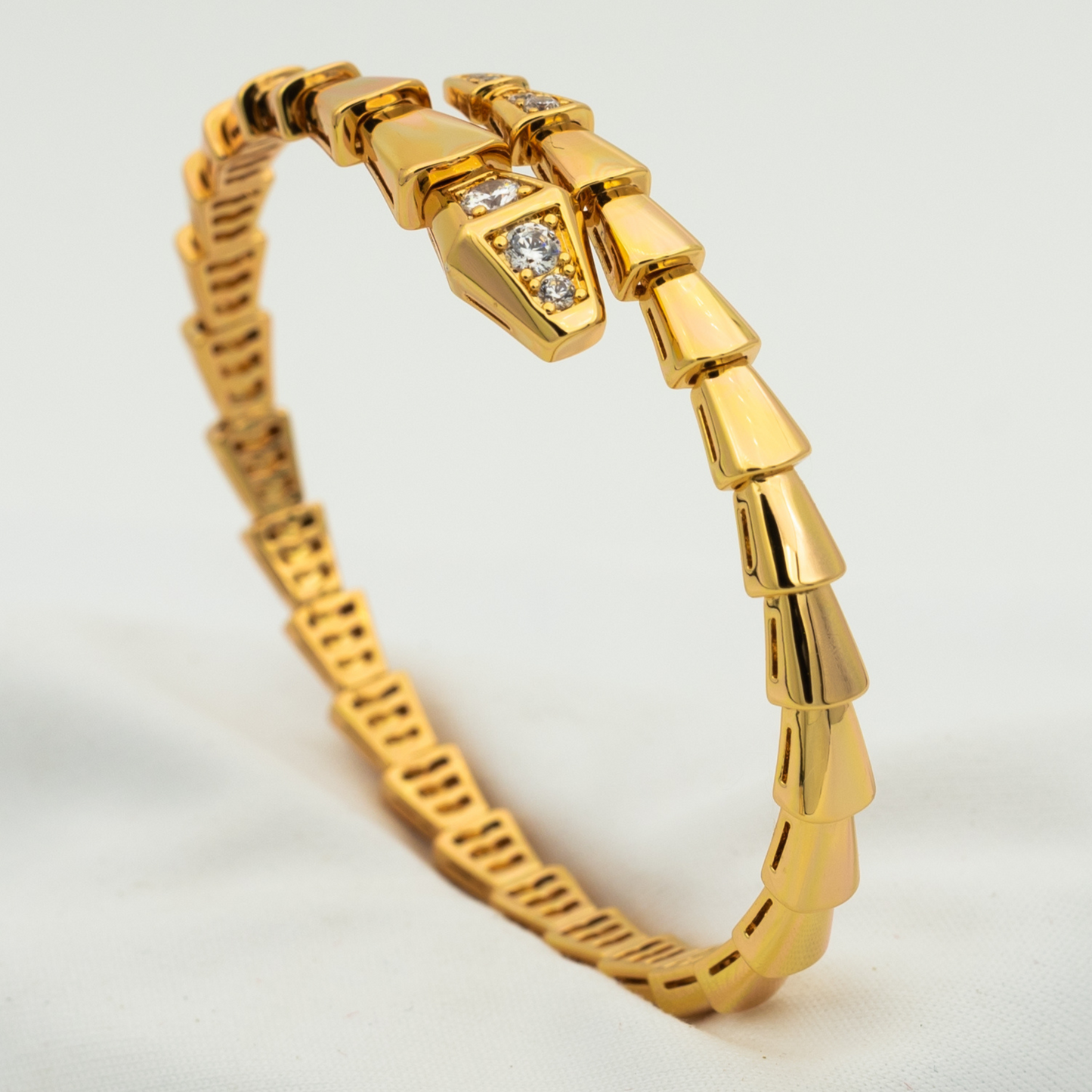 [Clover Jewelrys]SERPENTI BRACELET DIAMONDS PINK GOLD