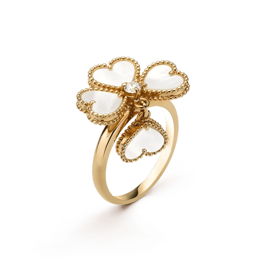 [Clover Jewelrys]SWEET CLOVER WHITE MOP RING