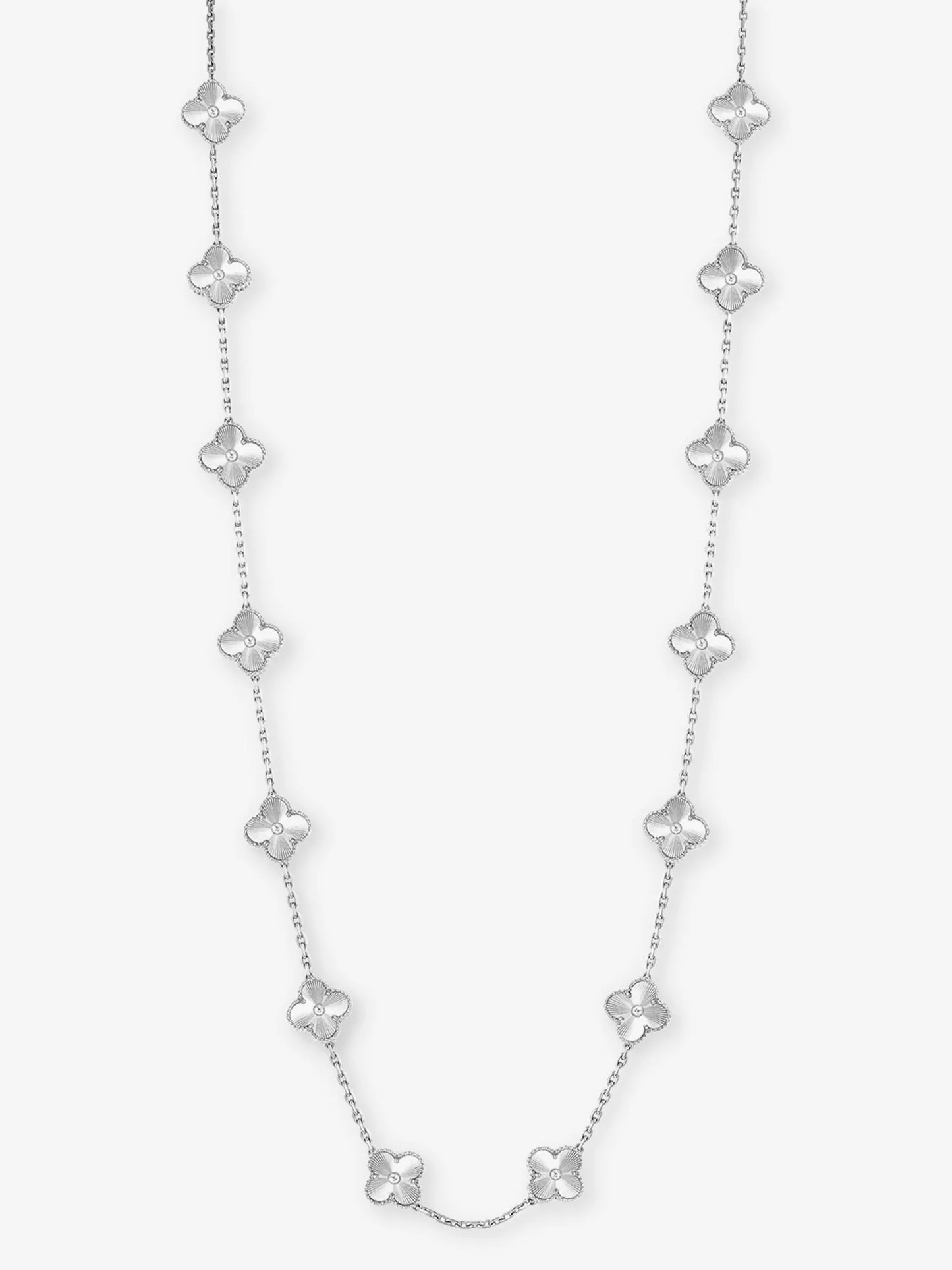 [Clover Jewelrys]CLOVER WHITE GOLD  LONG NECKLACE 20 MOTIFS