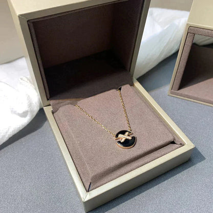 [Clover Jewelrys]JEUX DE ROSE GOLD DIAMOND NECKLACE