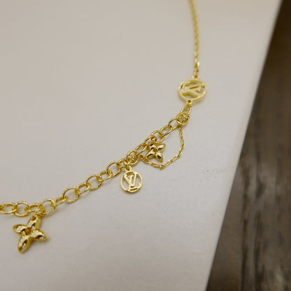 [Clover Jewelrys]BLOOMING SUPPLE NECKLACE BRASS