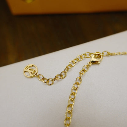 [Clover Jewelrys]BLOOMING SUPPLE NECKLACE BRASS