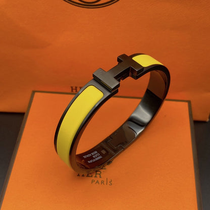 [Clover Jewelrys]CLIC HM SO BLACK YELLOW BRACELET