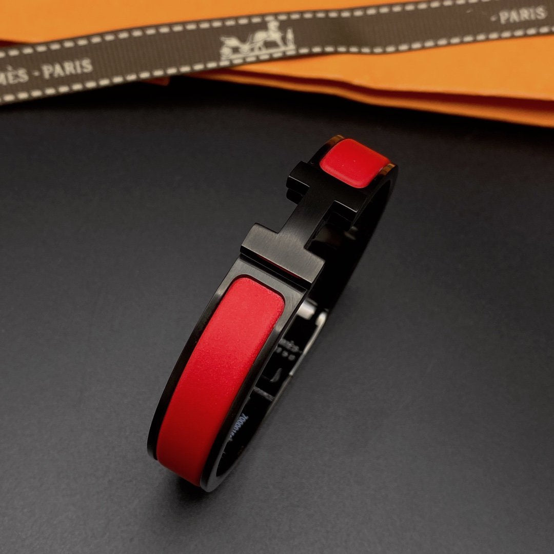 [Clover Jewelrys]CLIC HM SO BLACK RED BRACELET