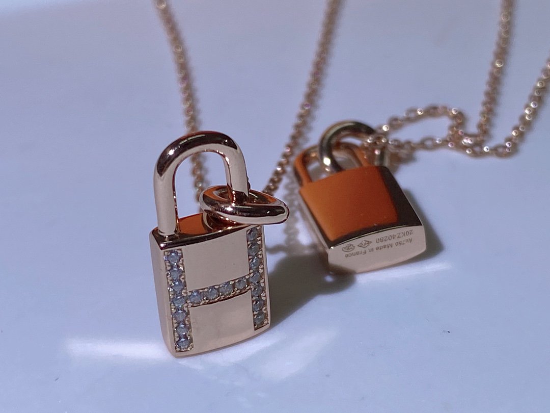 [Clover Jewelrys]HM ADVANCED NICHE LOCK HEAD NECKLACE DIAMONDS