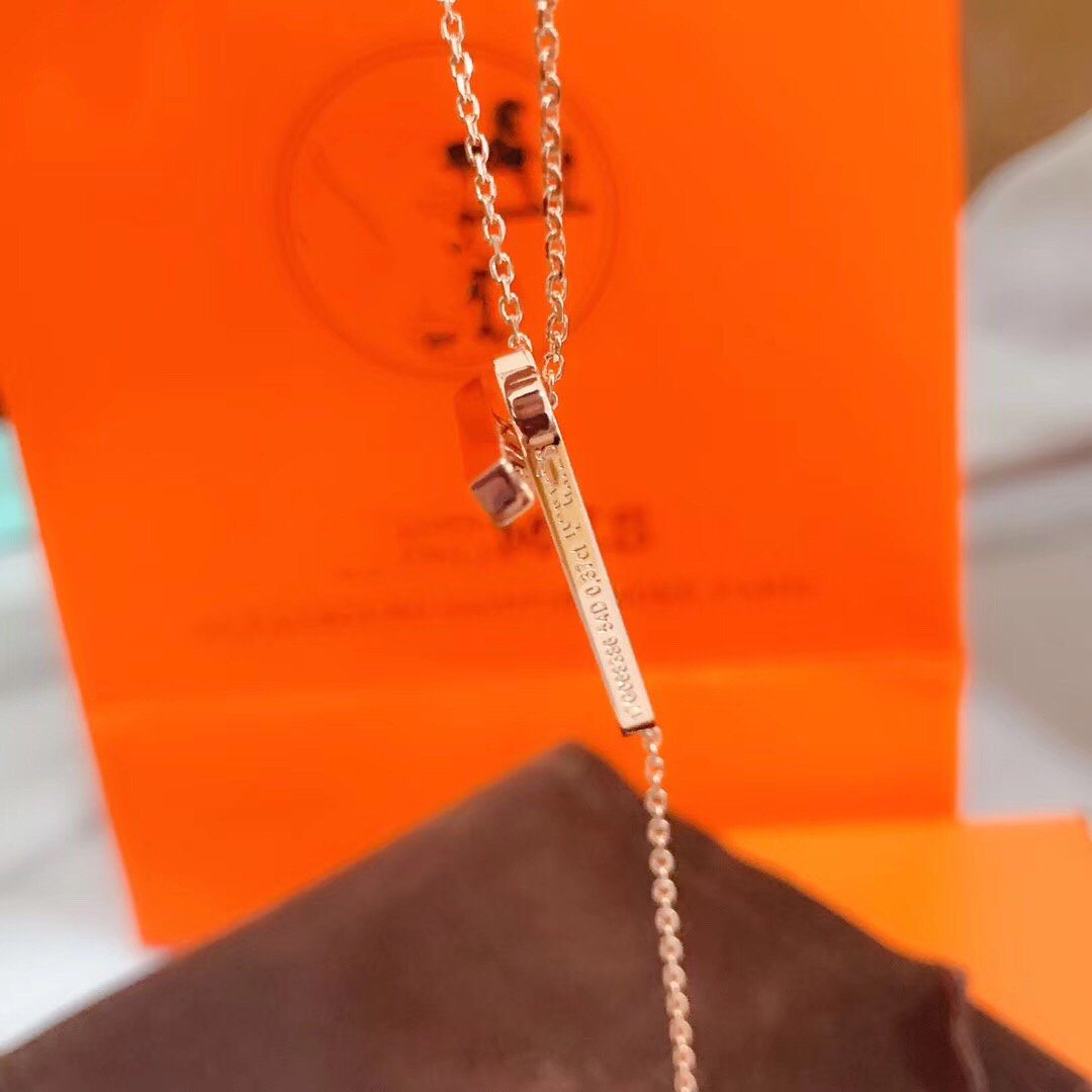 [Clover Jewelrys]HM NECKLACE PLATINUM ROSE GOLD DIAMOND