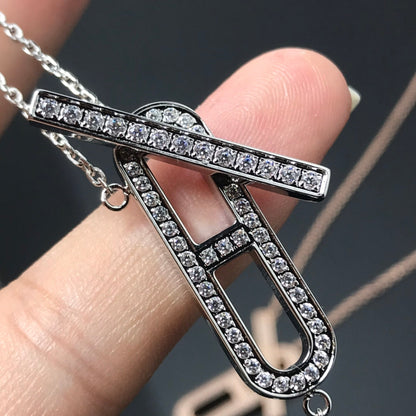 [Clover Jewelrys]HM NECKLACE PLATINUM ROSE GOLD DIAMOND