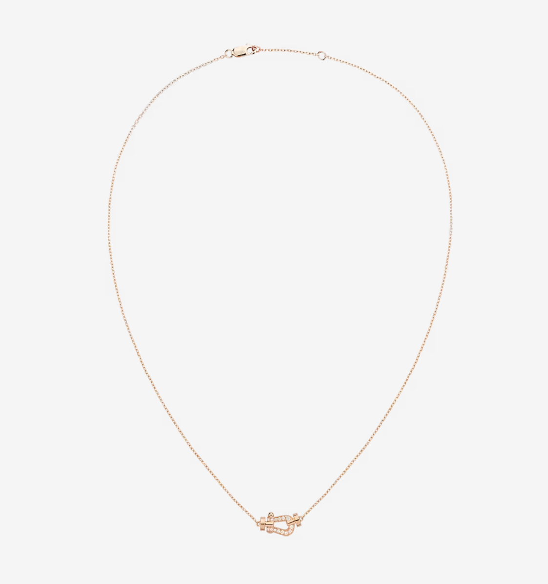 [Clover Jewelrys]FORCE 10 DIAMOND PINK GOLD NECKLACE MINI MODEL