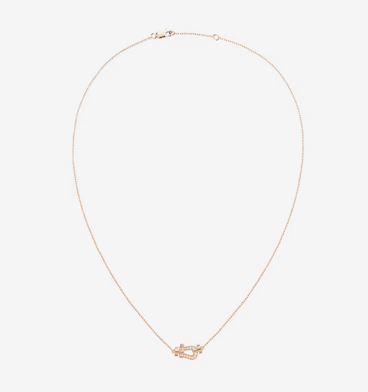 [Clover Jewelrys]FORCE 10 DIAMOND PINK GOLD NECKLACE MINI MODEL