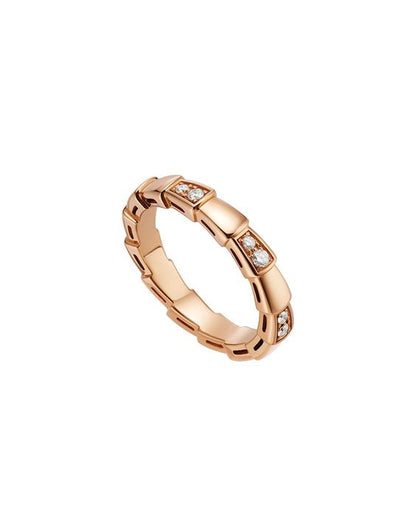 [Clover Jewelrys]SERPENTI RING PINK GOLD  3MM