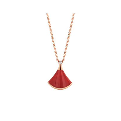 [Clover Jewelrys]DREAM NECKLACE CARNELIAN 1 DIAMOND