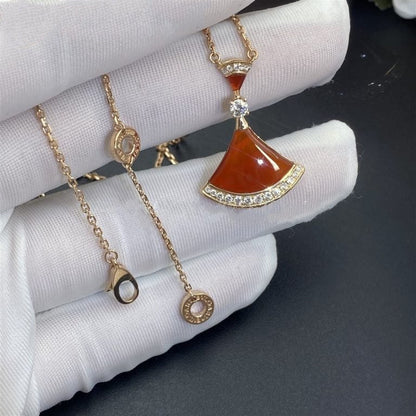 [Clover Jewelrys]DREAM NECKLACE CARNELIAN DIAMOND