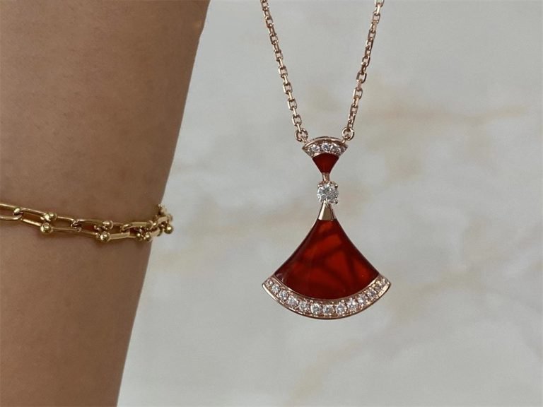 [Clover Jewelrys]DREAM NECKLACE CARNELIAN DIAMOND