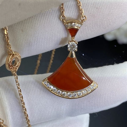 [Clover Jewelrys]DREAM NECKLACE CARNELIAN DIAMOND