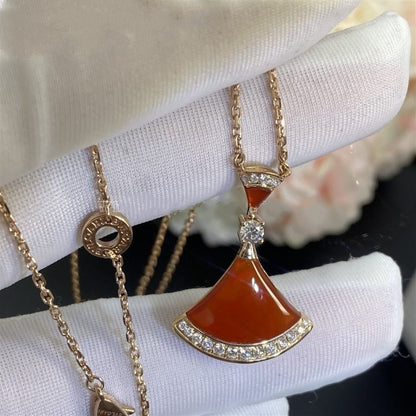 [Clover Jewelrys]DREAM NECKLACE CARNELIAN DIAMOND