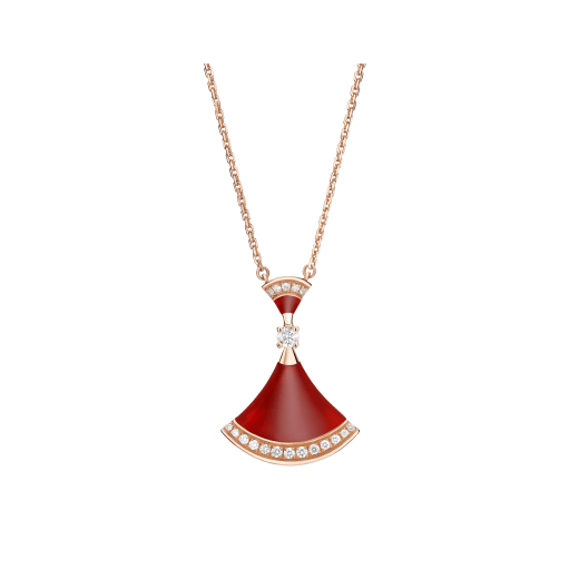 [Clover Jewelrys]DREAM NECKLACE CARNELIAN DIAMOND