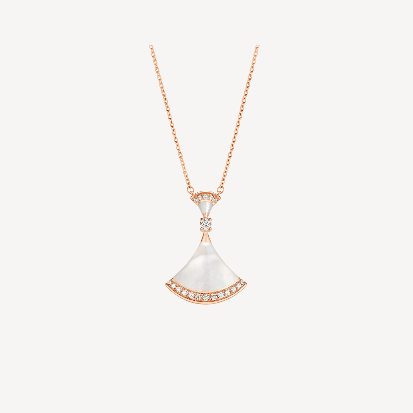 [Clover Jewelrys]DREAM NECKLACE MOP PINK GOLD DIAMOND