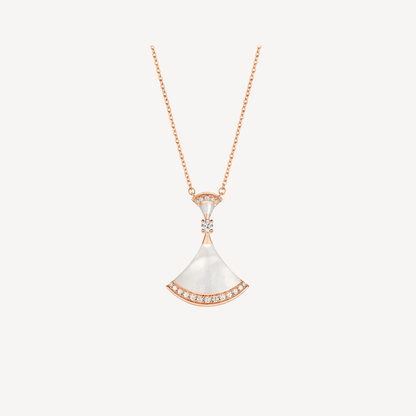 [Clover Jewelrys]DREAM NECKLACE MOP PINK GOLD DIAMOND