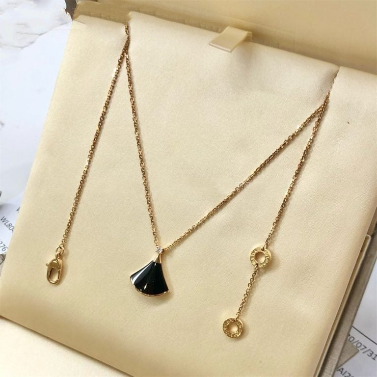 [Clover Jewelrys]DREAM NECKLACE ONYX 1 DIAMOND