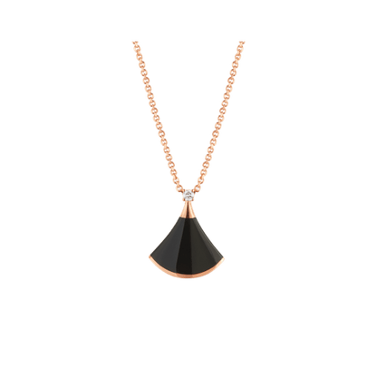 [Clover Jewelrys]DREAM NECKLACE ONYX 1 DIAMOND