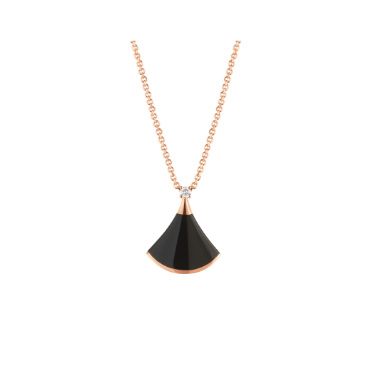 [Clover Jewelrys]DREAM NECKLACE ONYX 1 DIAMOND