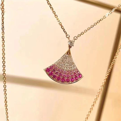 [Clover Jewelrys]DREAM NECKLACE PINK GOLD PINK DIAMOND