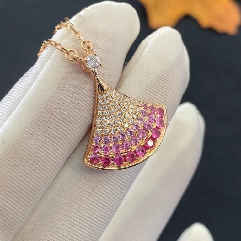 [Clover Jewelrys]DREAM NECKLACE PINK GOLD PINK DIAMOND