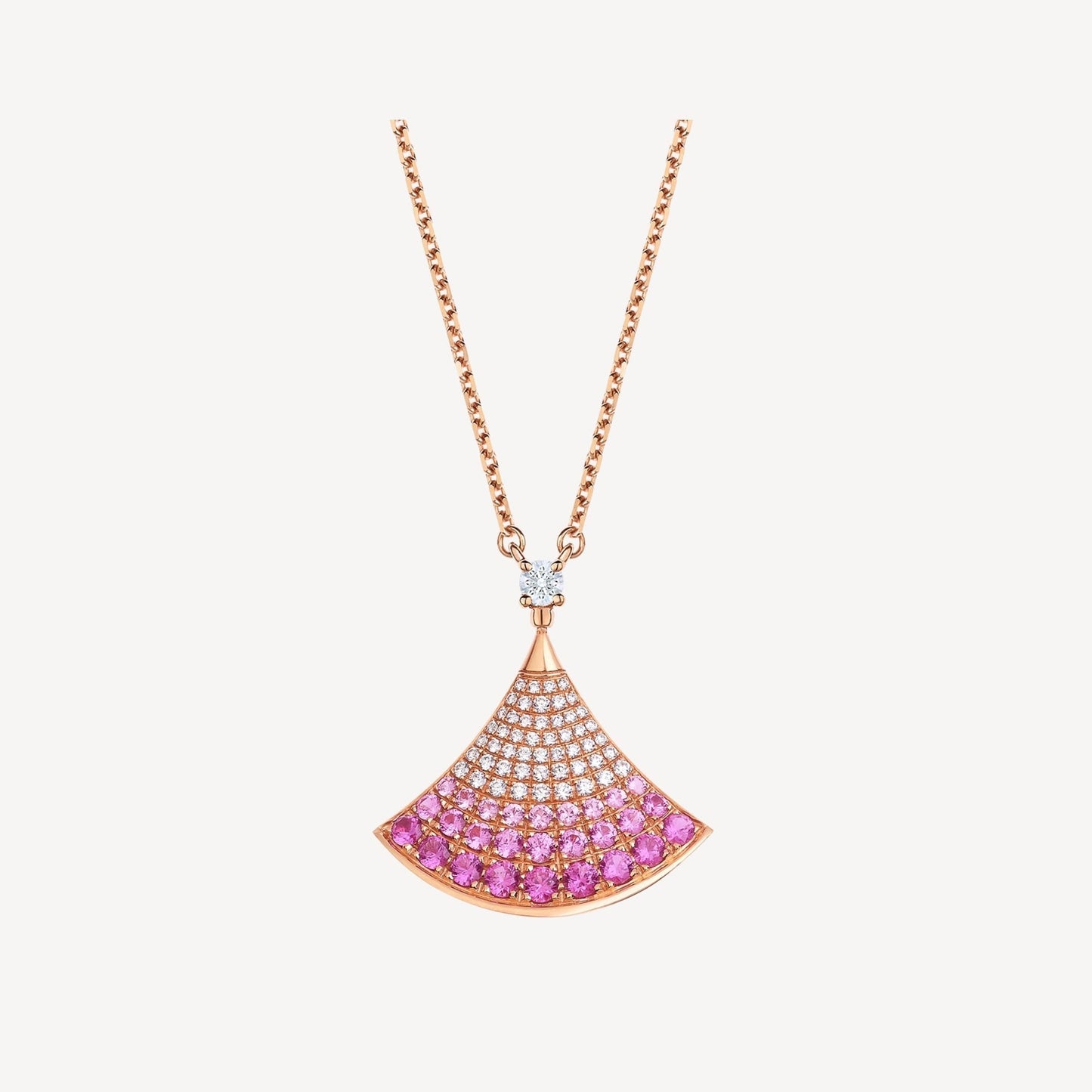 [Clover Jewelrys]DREAM NECKLACE PINK GOLD PINK DIAMOND