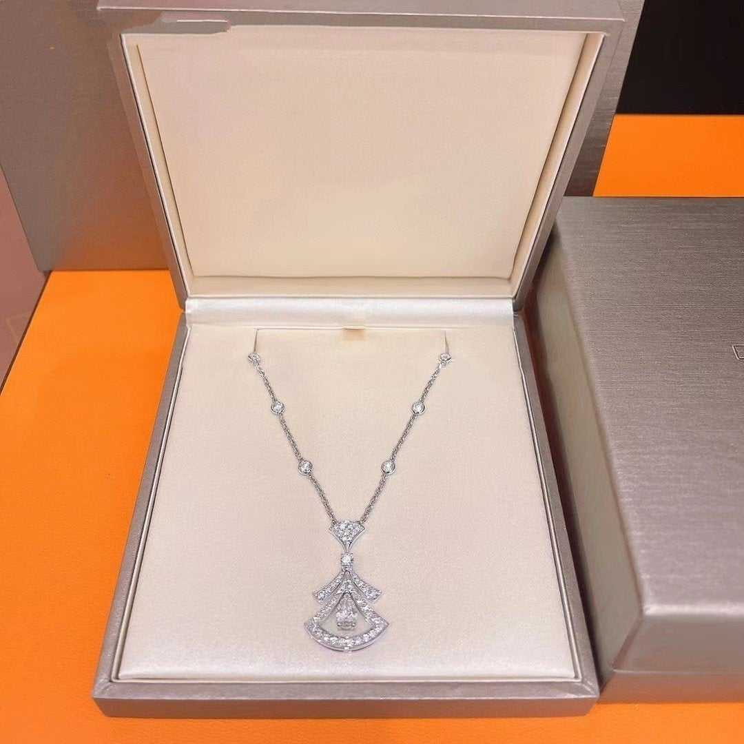 [Clover Jewelrys]DREAM NECKLACE WHITE DIAMOND SILVER