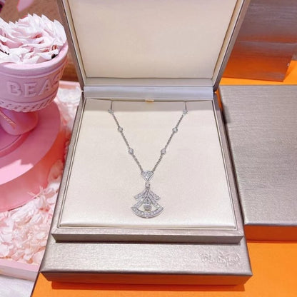 [Clover Jewelrys]DREAM NECKLACE WHITE DIAMOND SILVER