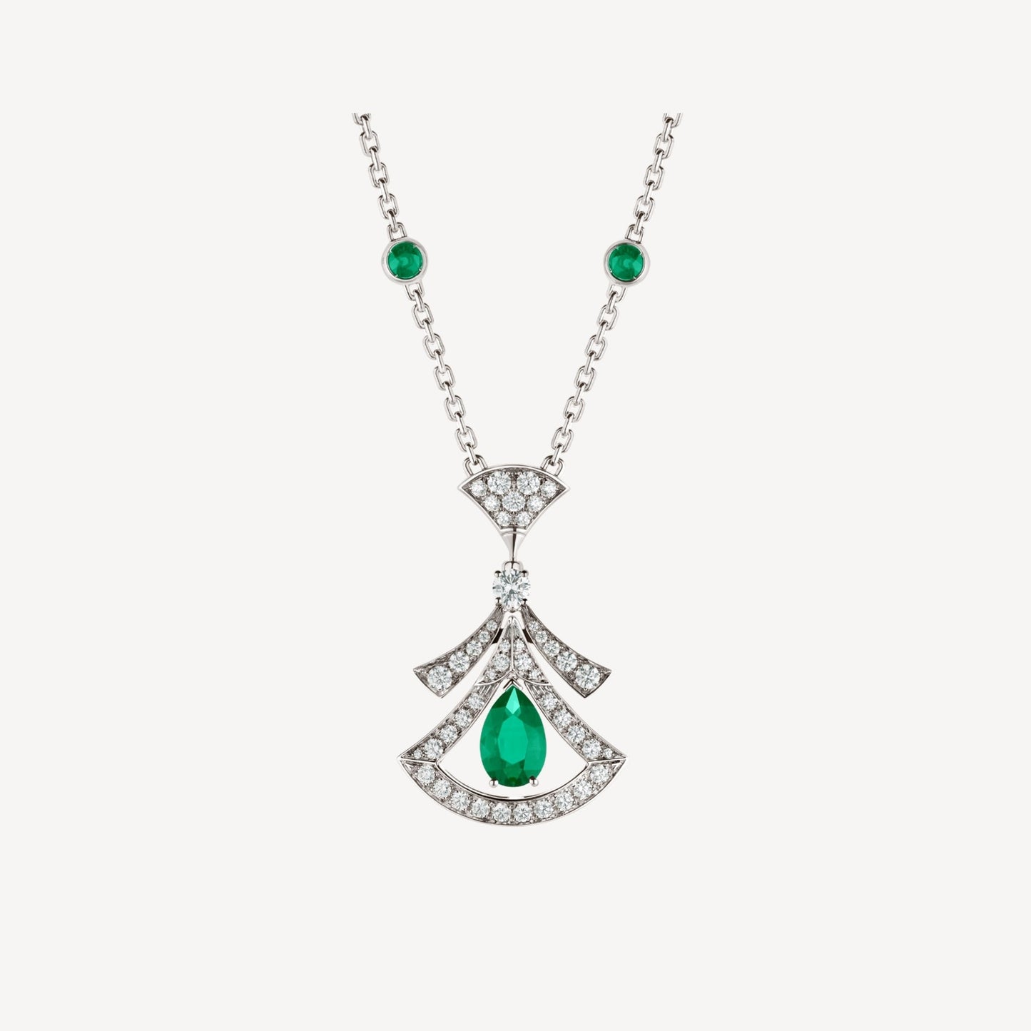 [Clover Jewelrys]DREAM NECKLACE MALACHITE DIAMOND SILVER